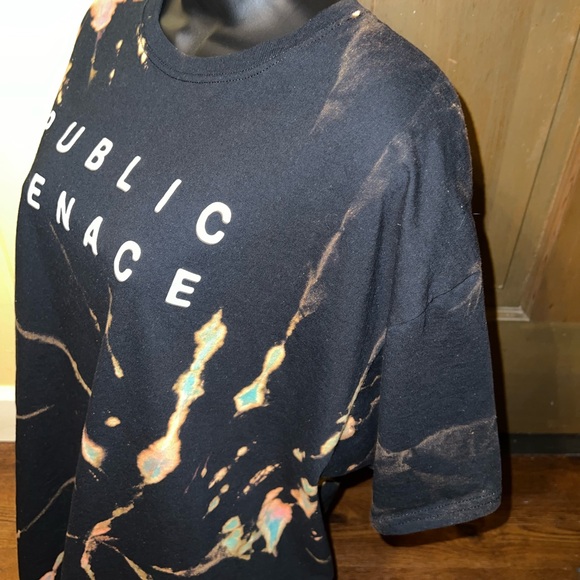 New Public Menace Colorful Reverse Tie-Dye Graphic Tee Size XL - Picture 10 of 13